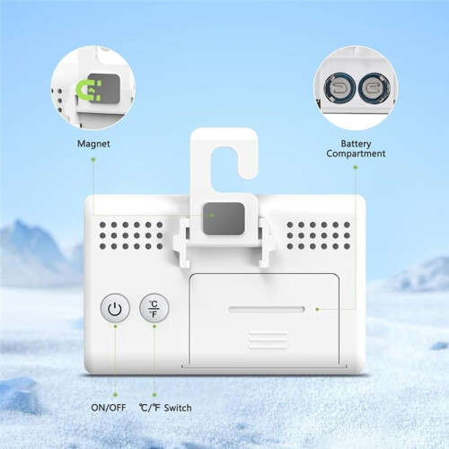 Refrigerator Thermometer, Digital Fridge Thermometer with LCD Display, Freezer Temperature Gauge with / ,3 Pack