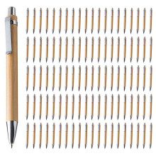 600 Stuks/Partij Bamboe Balpen Stylus Contactpen Kantoor- en Schoolbenodigdheden Pennen en Schrijfbenodigdheden Geschenken-Blauwe Inkt