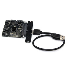 Karta Rozszerzeń Dysków Twardych USB 3.0 do 3.0, 5-Portowa Karta Rozszerzeń Dysków Twardych O Dużej Szybkości JMB575 1 do 5