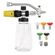 Cañón de Espuma para Hidrolavadora Daily Tool con Conector Doble, Accesorio de Doble Punta para Hidrolavadora y Cañón de Jabón.