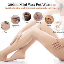 4X Aquecedor de Cera para Remoção de Pelos, Aquecedor de Cera de Parafina Unissex, Aquecedor de Pote de Cera para Remoção de Pelos Faciais e