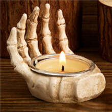 4X Halloween, Ornements en Résine de Crâne, Doigts de Crâne, Décorations D'Entrée de Bureau, Ornements Cadeaux Décoratifs