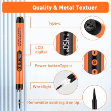 USB Digital Electric Soldering Iron Set Kit Intelligent 300-450 Temperature Adjustable Solder Welding Iron Tool