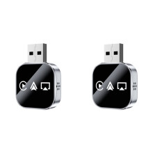 2X Adaptateur Carplay Sans Fil 3 en 1, Carplay, Airplay, Android Auto, Clé USB, Filaire, Carplay Vers Plug And Sans Fil B