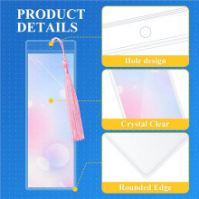 200X Clear PVC Bookmarks Protective Sleeves Transparent Protector Film Wedding Photo Strip Sleeve Photo Booth Sleeve
