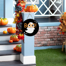 Décorations D'Halloween, Décorations D'Intérieur D'Halloween, Décorations Murales de Porte D'Halloween, Décorations de Logo Rond pour la Maison