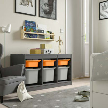 IKEA TROFAST Storage Unit with 6 Boxes 99x44x56cm