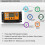 Solar Controller with  Hole 12V 11.1V 30A LCD Photovoltaic Charging Controller USB Charging Controller 6