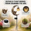 Moon Solar Stake Light Waterproof Crackle Glass Globe Pathway Decor 4