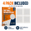 Plasterboard Wall Repair Patch 4 Pack 10x10cm 4
