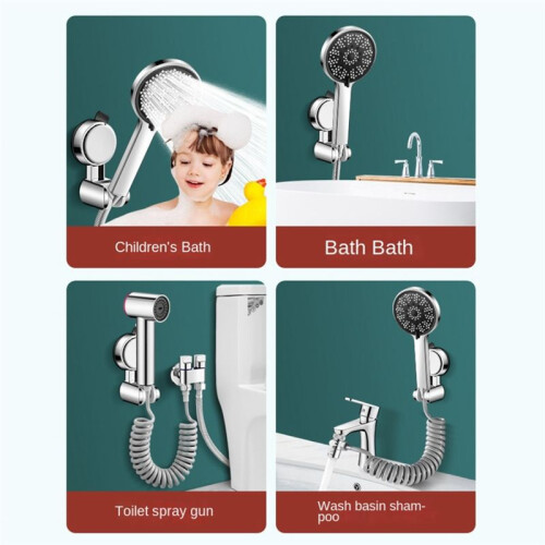 New Unique Horizontal Setting,Suction Cup Handheld Shower  Holder ,Large Shower  Supports,Wall Mounted Black 2