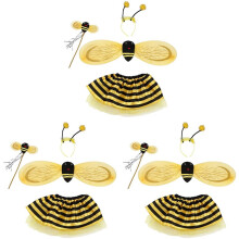 12Pc Bumble Bee Honey Girls Kids Fairy Halloween Fancy Dress Party Costume