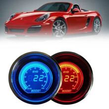 Colors Black 7 Digital Lcd Turbo Boost Gauge For Cars Automotive Tool Instrument