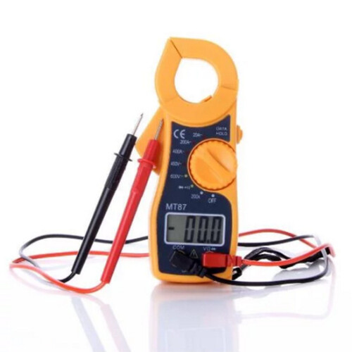 (Yellow)Digitale Stromzange Multimeter AC Voltmeter Strom Widerstand Tester Mt87 1