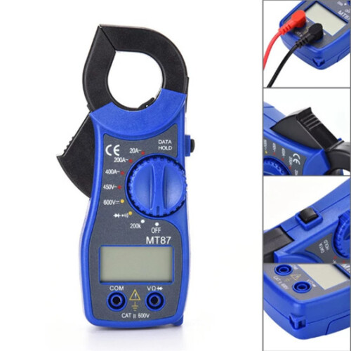 (Yellow)Digital Clamp Meter Multimeters Ac Voltmeter Current Resistance Testers Mt87 2
