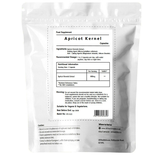 (120 caps) Bitter Apricot Seed Kernels Extract Capsules 600mg 1