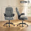 Homcom HOMCOM Linen-Look Computer Desk Chair with Thick Cushion, Grey 2