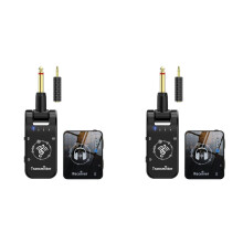 2X Kabelloses in-Ear-Monitorsystem, Wiederaufladbarer Sender/Empfänger, Kabelloses Kopfhörer-Monitor-Übertragungssystem
