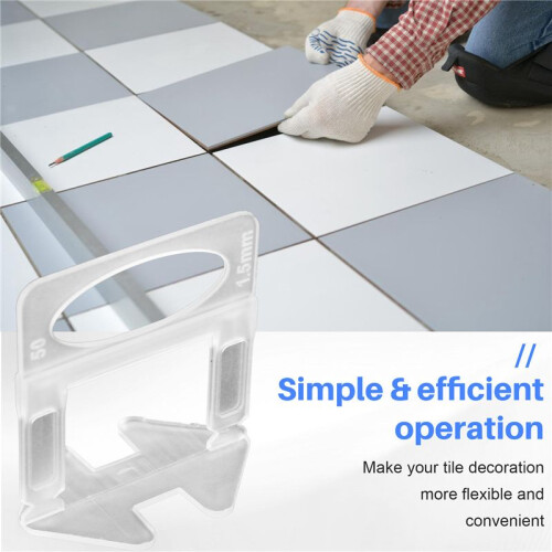 1000PCS Tile Leveling System Clips Tile Spacers Laying Level Spacers Clips 1.5mm Construction Tools