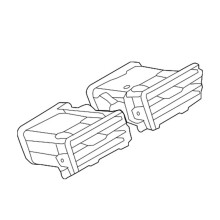 1Pair Car Central Air Conditioning Air Outlet Assembly Air Vent Grille BHN2-64-91X, BHN1-64-91X for 3 BM 2013-2018