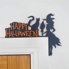 Décoration de Cadre de Porte D'Halloween, Panneau D'Angle de Porte D'Halloween, Statue de Décoration de Cadre de Porte, A4