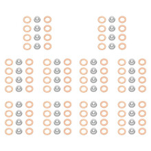 10X InjektortäTningssats Injektorpackning 19077-53650 15841-53622 15221-94020 för D1105 V2203 D905 D1005 V3300 V3600