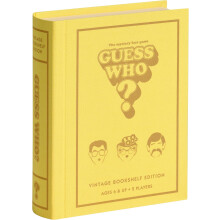 WS Game Company Guess Who? Vintage Bookshelf Edition, Linen Wrapped Book Box - Classic Board Games for Kids & Adults, Ages 6+