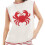 (Crab,L)Maglia senza maniche realistica aragosta texture da donna versatile street style 4