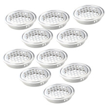 10 Pcs 43mm Diametre Materiel en acier inoxydable Ronde Persienne d'aeration d'Air