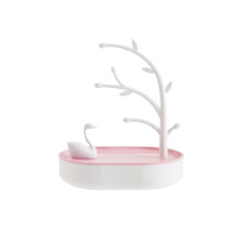 Cygne Boucles D'Oreilles Collier Bague Support Pendentif Bracelet Bijoux PréSentoir Plateau Arbre de Stockage Rack de Stockage Rack (Rose)