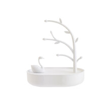 Cygne Boucles D'Oreilles Collier Bague Support Pendentif Bracelet Bijoux PréSentoir Plateau Arbre de Stockage Rack de Stockage Rack (Blanc)