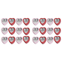 24Er-Pack Herzförmige Metalldosen mit Deckel, Valentinstag-Kerzendosen zum Herstellen Von Kerzen, 2 Unzen Kerzendosen mit Deckel