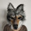 (Grå varg) Skrämmande grå Wolf Latex Mask 4