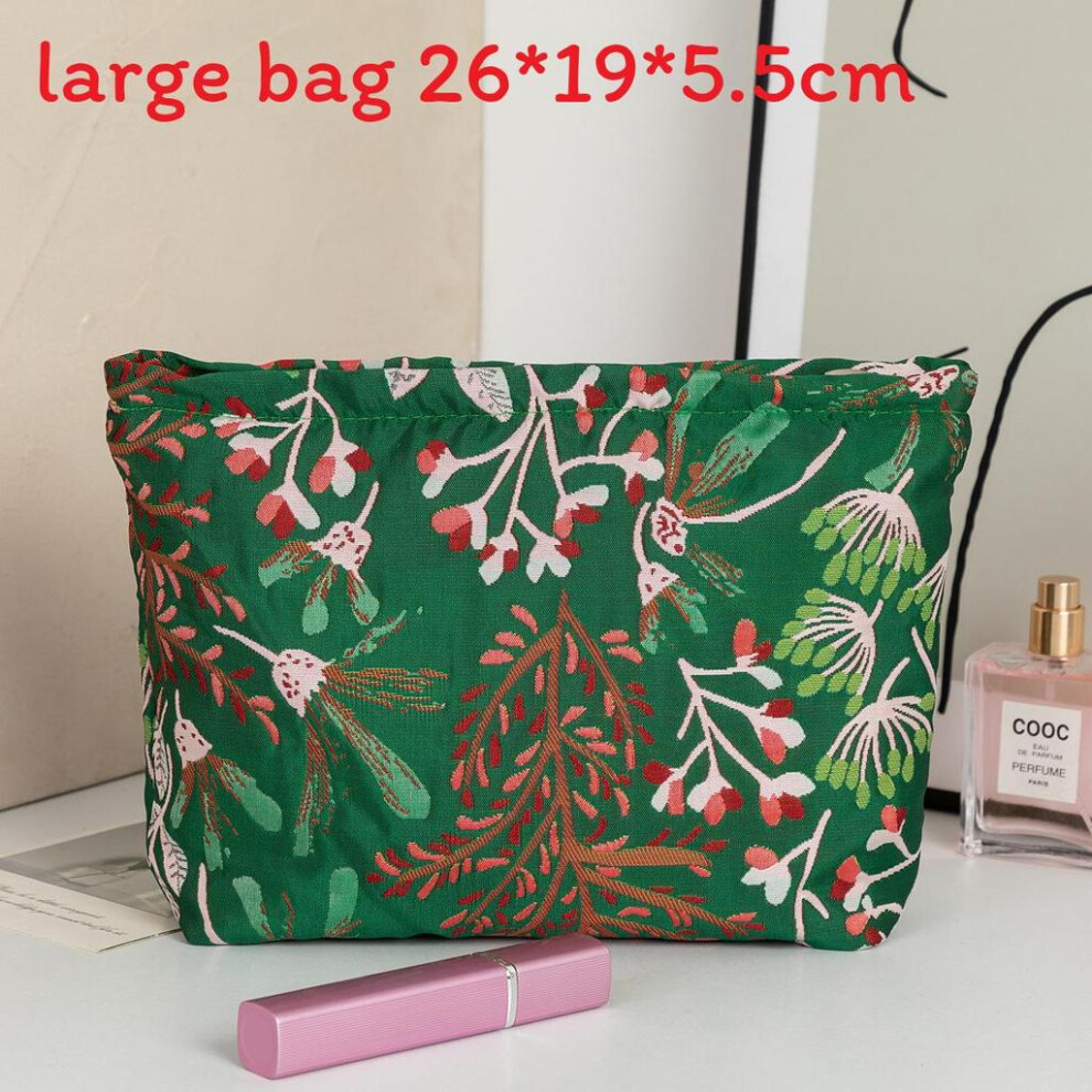 (L) Unisex Pattern Mushroom Cosmetic Pouch With Spacious Storage Fabric And Durable