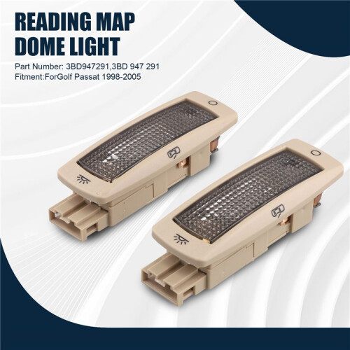 2PCS Rear Reading Map Dome Light Ceiling Lamp for    1998-2005 Beetle Bora 3BD947291 1