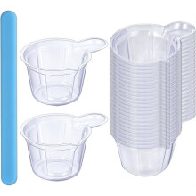 100 Pcs 40ml Resin Measuring Cups,with 1 Silicone Stir Stick Multipurpose Dispensing Cup for Mixing Paint Jewelry Making