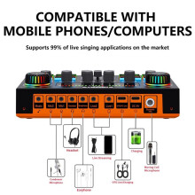 F999 Ultra Sound Card Touch Screen Mixer K Song Recording Accompaniment Independent Live Sound Card White