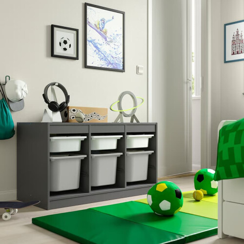 IKEA TROFAST Storage Unit with 6 Boxes 99x44x56cm