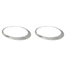 2X Right Front Chrome Headlight Trim Ring 51137149905 for Cooper R56/55/57/58/59 07-15 Eyebrow Ring Cover