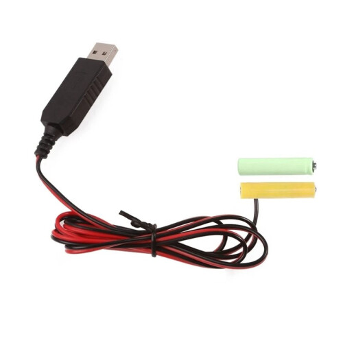 4X USB 5V à 3V LR03 AAA Dummy Batterie Eliminators Câble pour Télécommande Radio LED Lumière 2m 1