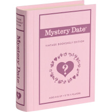 WS Game Company Mystery Date Vintage Bookshelf Edition - Classic Dating Board Game in Linen, Family and Party Game for 2-4 Players, Ages 8+