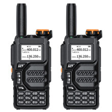 2PCS UVK5 Long Range Dual Band Radio Walkie Talkie AM DTMF Scrambler FM Ham Two Way Radio with NOAA Weather Alert (EU)
