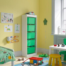 IKEA TROFAST Storage Unit with 5 Boxes 46x30x145cm