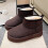 Botas de neve femininas de veludo, cano curto, quentes e com sola grossa. 6