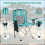 Camp Chair with Shade Canopy Folding Recliner Black 4