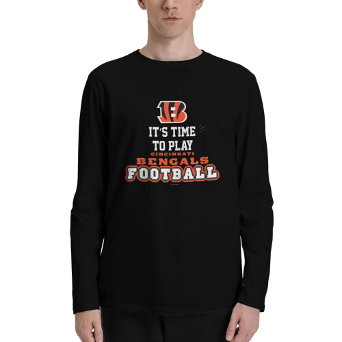CB Bengals herr långärmad t-shirt med rund hals