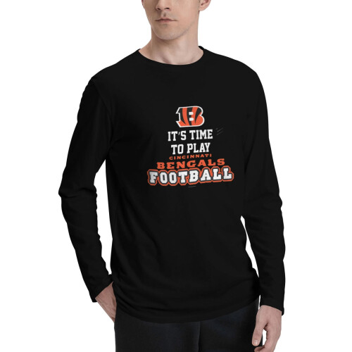 CB Bengals herr långärmad t-shirt med rund hals 1