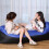 Φουσκωτό εξωτερικό στρώμα αέρα lazy sofa μονό σε μπλε royal 4