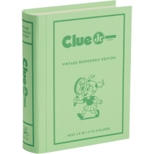 WS Game Company Clue Jr. Vintage Bookshelf Edition Board Game |- Clue Junior Mystery Board Game (2-4 Players, Ages 5+)