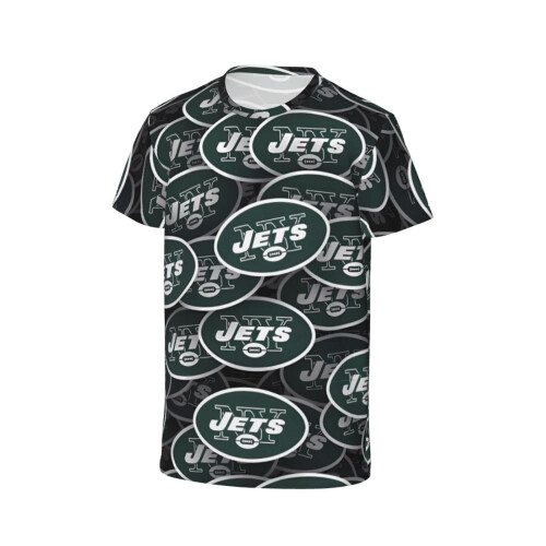Νεανικό κοντομάνικο μπλουζάκι NYJ Jets για λάτρεις των σπορ 2